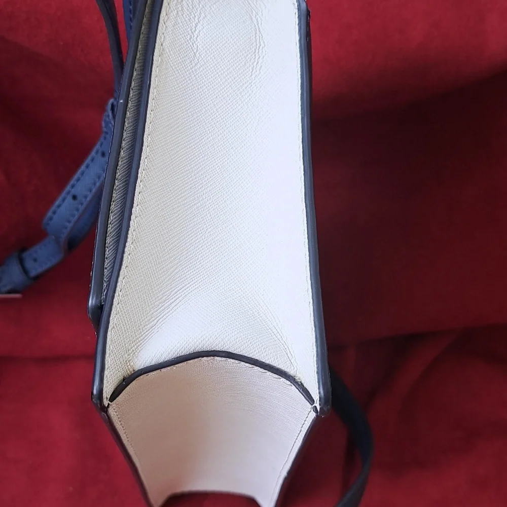 NEW Kate Spade Cameron Lavender /Navy and White Bag /Crossbody EC - Picture 8 of 16